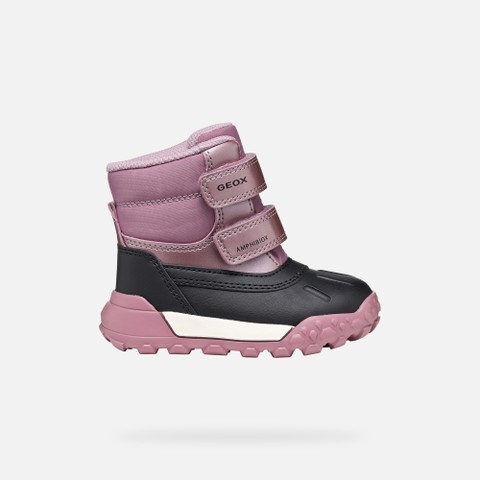 Waterproof snow ankle boots TREKKYUP ABX TODDLER GIRL Dark Pink - image number 1 | GEOX