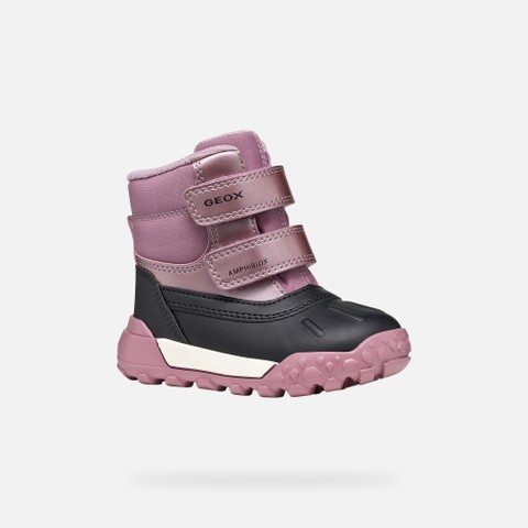 Waterproof snow ankle boots TREKKYUP ABX TODDLER GIRL Dark Pink - image number 2 | GEOX