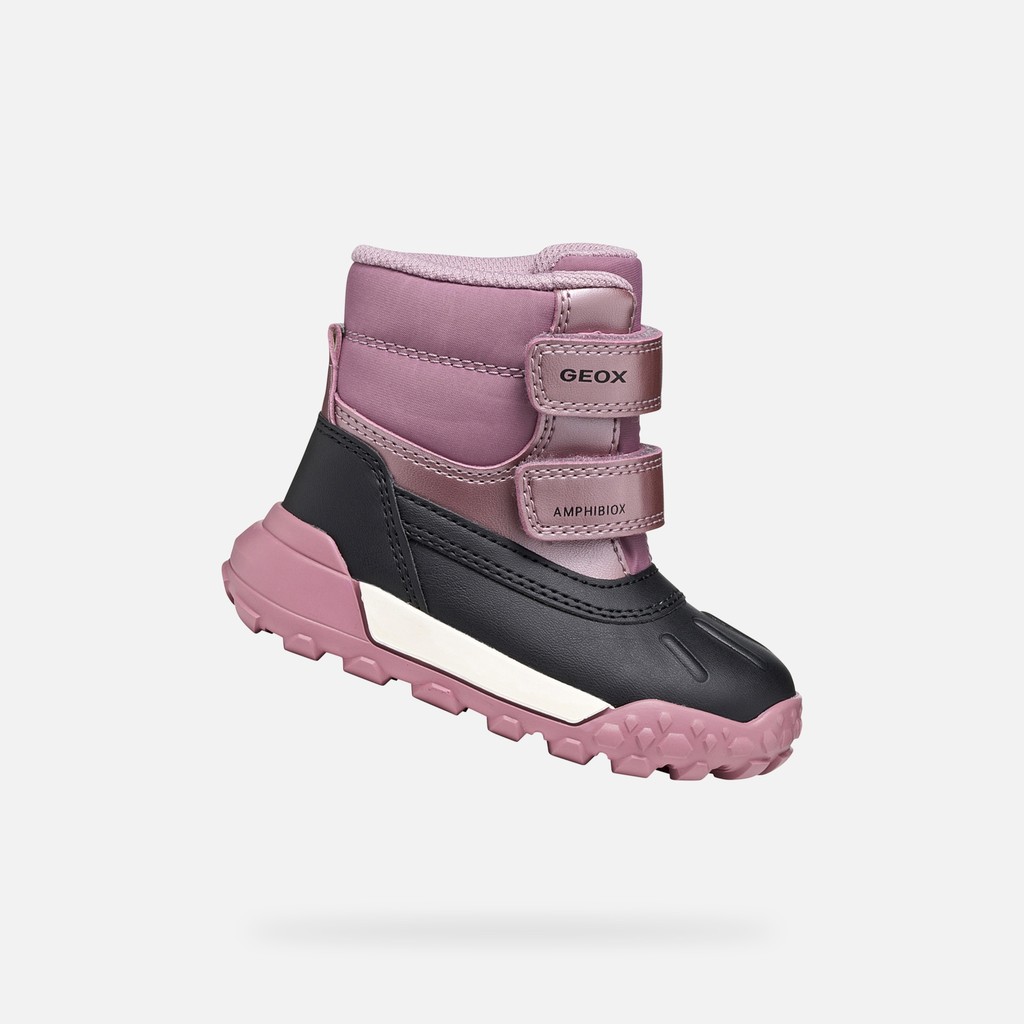 Waterproof snow ankle boots TREKKYUP ABX TODDLER GIRL Dark Pink - image number 0 | GEOX