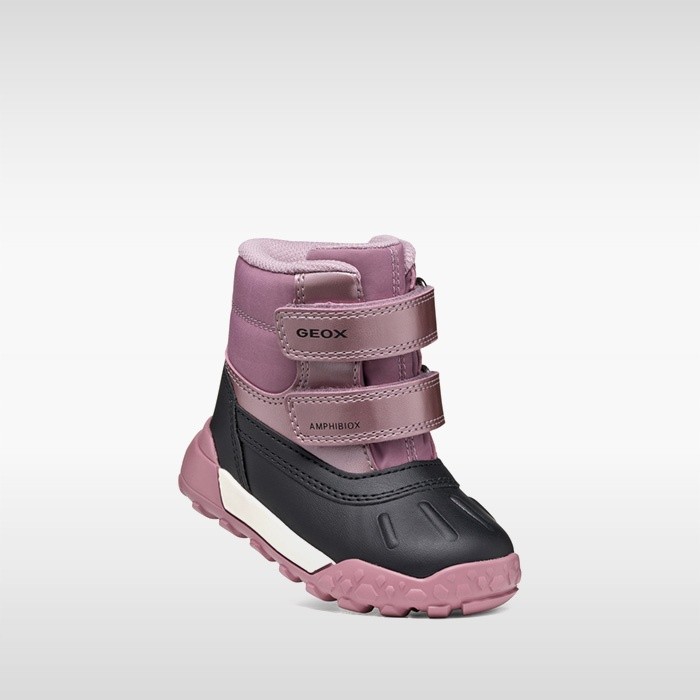 Waterproof snow ankle boots TREKKYUP ABX TODDLER GIRL Dark Pink | GEOX