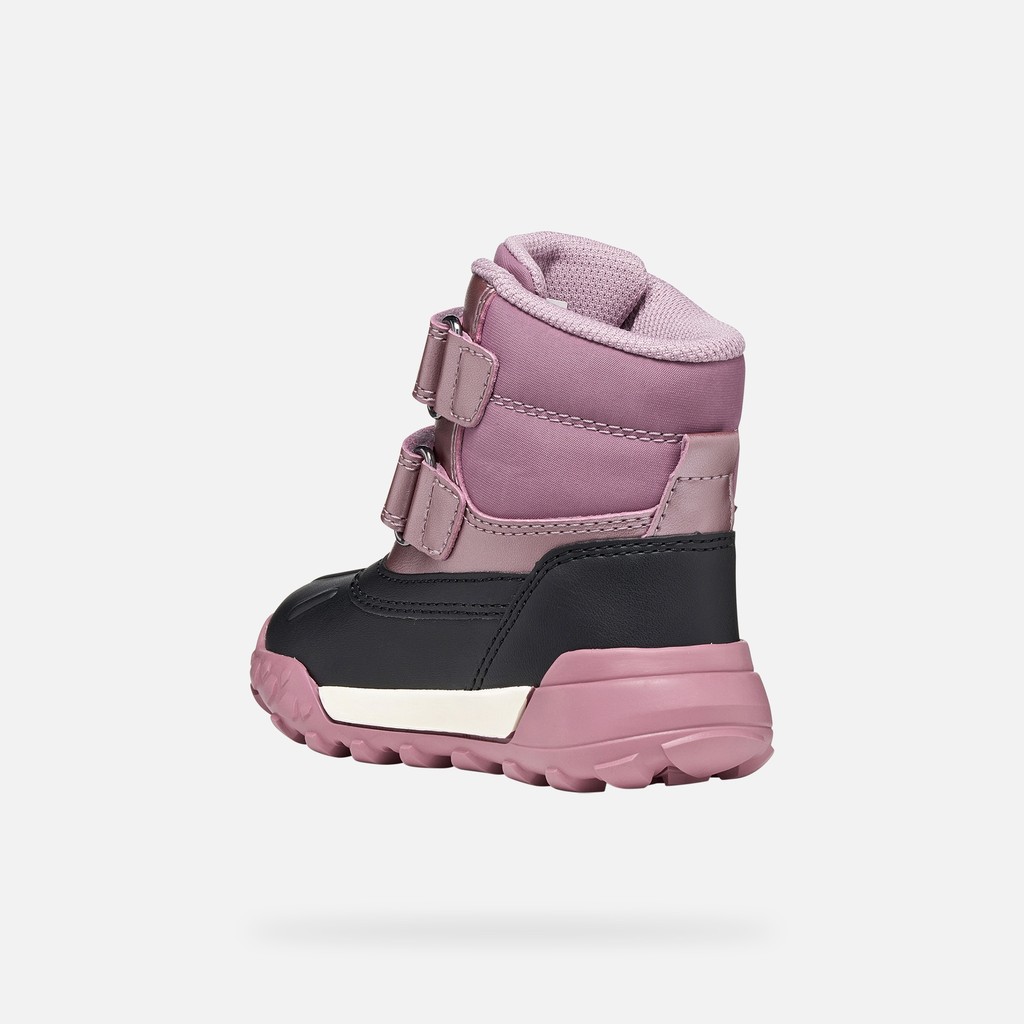 Waterproof snow ankle boots TREKKYUP ABX TODDLER GIRL Dark Pink - image number 3 | GEOX