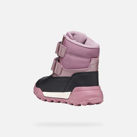 Waterproof snow ankle boots TREKKYUP ABX TODDLER GIRL Dark Pink - image number 3 | GEOX