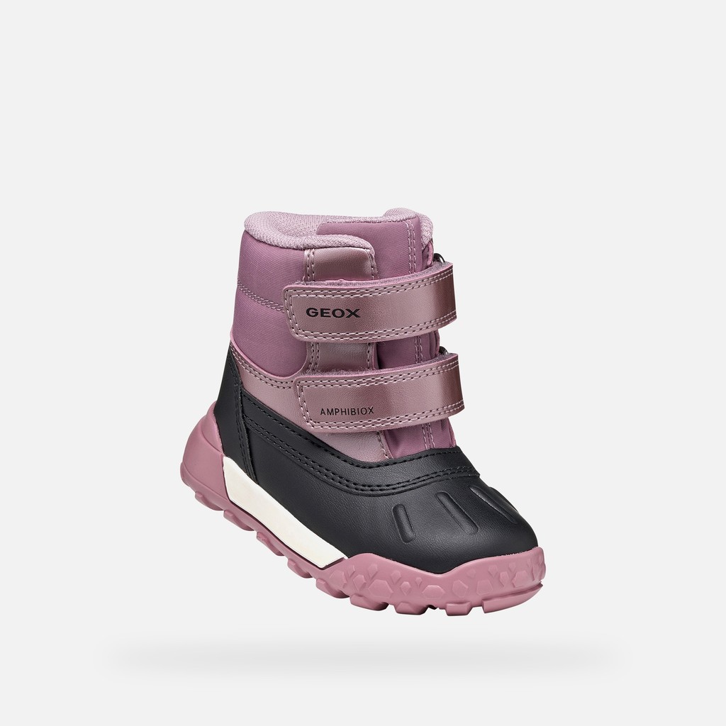 Waterproof snow ankle boots TREKKYUP ABX TODDLER GIRL Dark Pink - image number 4 | GEOX