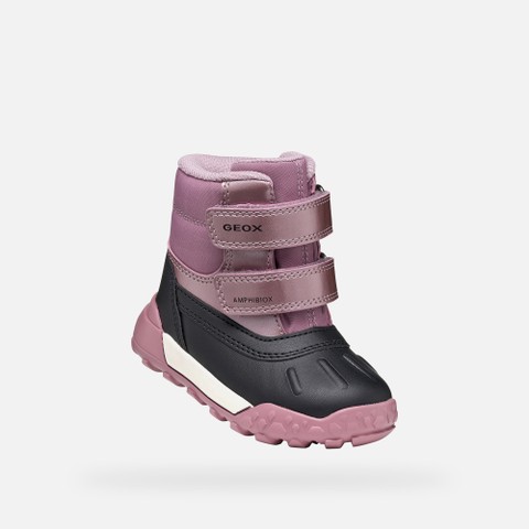 Waterproof snow ankle boots TREKKYUP ABX TODDLER GIRL Dark Pink - image number 4 | GEOX