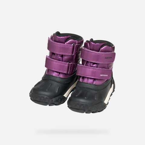 Winter boots TREKKYUP ABX BABY Burgundy - image number 7 | GEOX