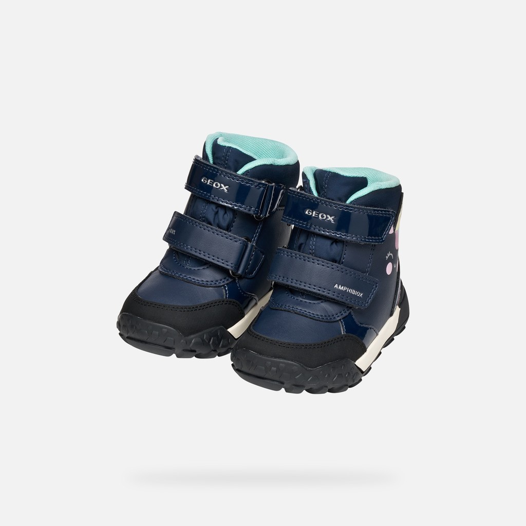 Winter boots TREKKYUP ABX TODDLER GIRL Navy - image number 7 | GEOX