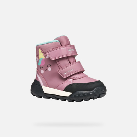 Winter boots TREKKYUP ABX TODDLER GIRL Dark Pink - image number 2 | GEOX