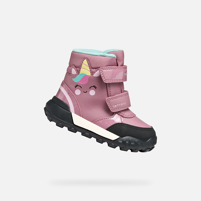 Winter boots TREKKYUP ABX TODDLER GIRL Dark Pink | GEOX