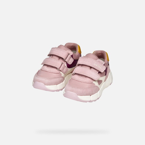 Sneakers with straps FLEXYPER MINI BABY Old Rose/Bordeaux - image number 7 | GEOX
