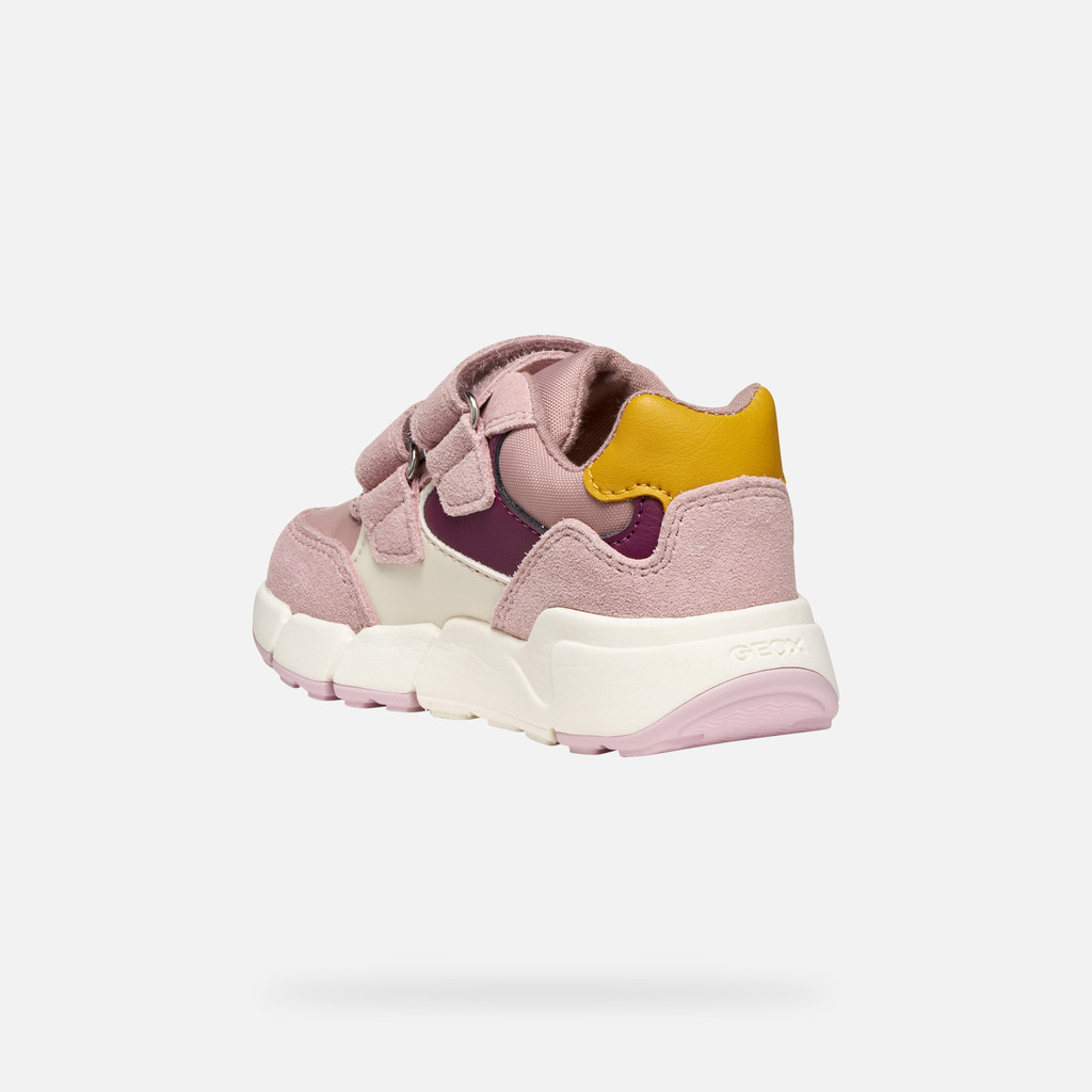 Sneakers with straps FLEXYPER MINI BABY Old Rose/Bordeaux - image number 3 | GEOX