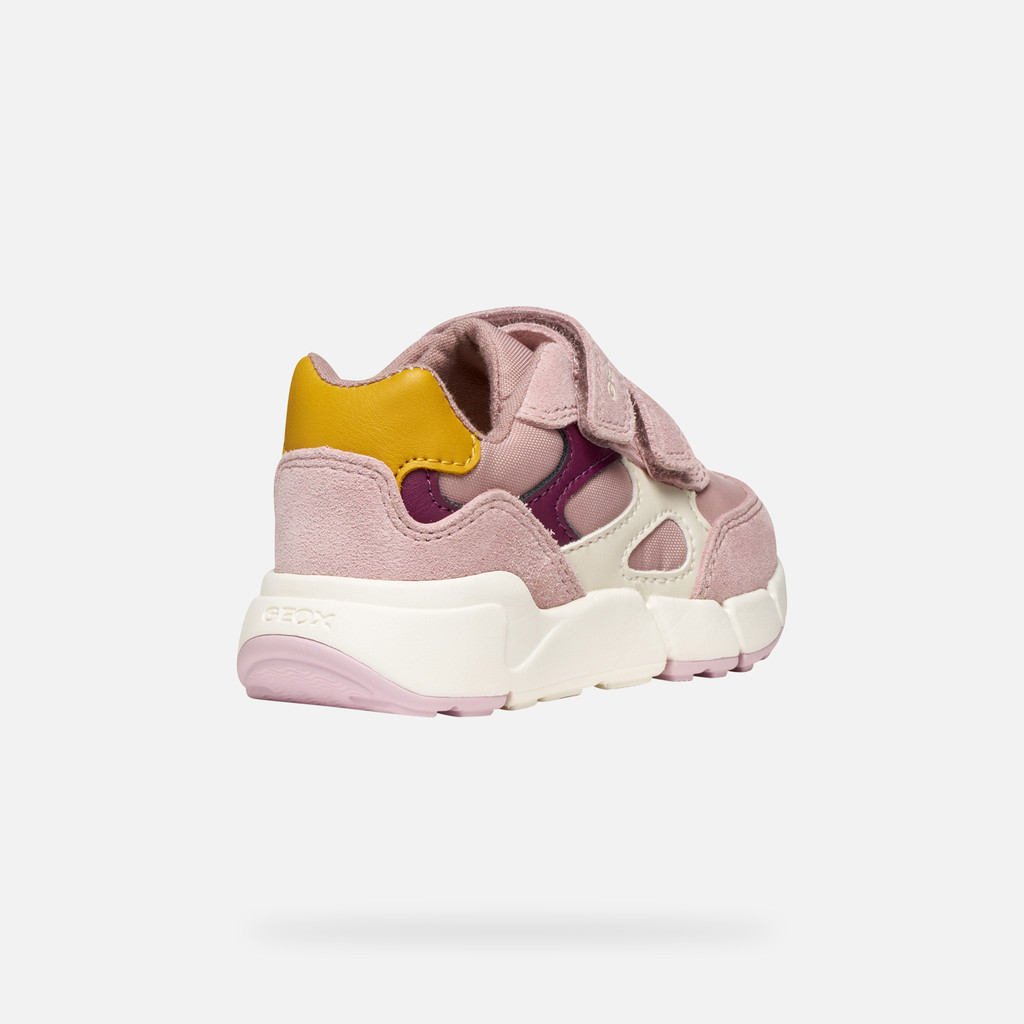 Sneakers with straps FLEXYPER MINI BABY Old Rose/Bordeaux - image number 4 | GEOX