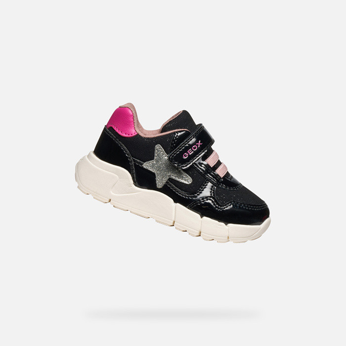 Glitter shoes FLEXYPER MINI TODDLER GIRL Black/Fuchsia | GEOX