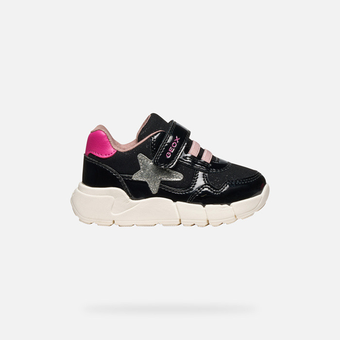 Glitter shoes FLEXYPER MINI TODDLER GIRL Black/Fuchsia | GEOX
