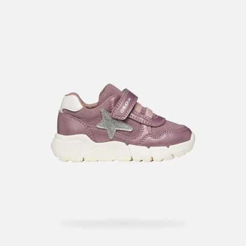 Lightweight cushioned sneakers FLEXYPER MINI TODDLER Dark Pink/Silver - image number 1 | GEOX