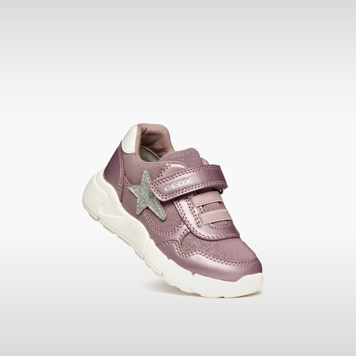 Glitter shoes FLEXYPER MINI TODDLER Dark Pink/Silver | GEOX