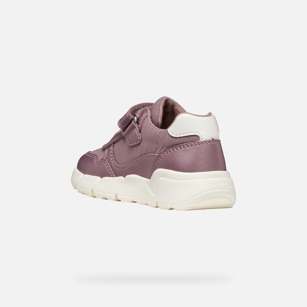 Lightweight cushioned sneakers FLEXYPER MINI TODDLER Dark Pink/Silver - image number 3 | GEOX