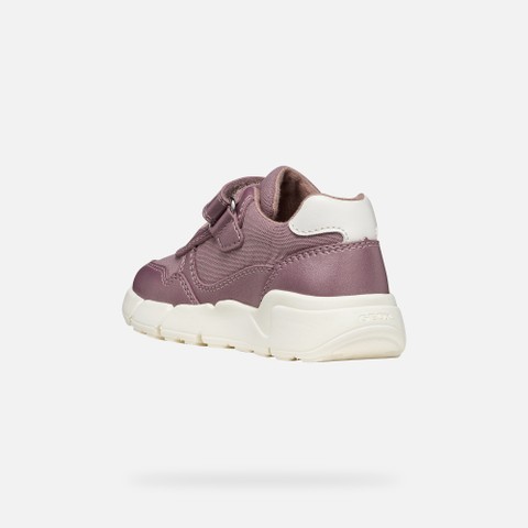 Lightweight cushioned sneakers FLEXYPER MINI TODDLER Dark Pink/Silver - image number 3 | GEOX