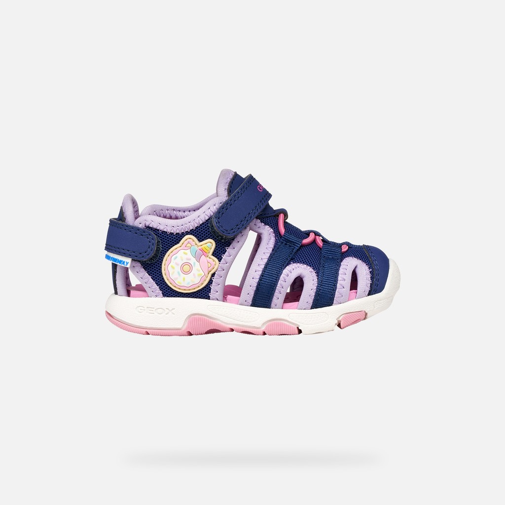 Sandal Multy Petite Fille Bleu Marine/lilas