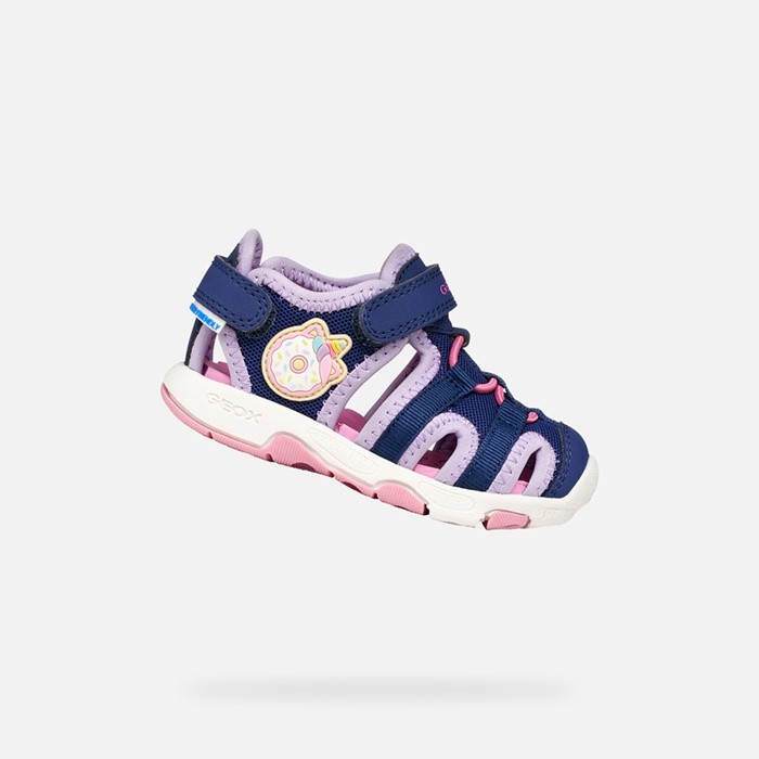 Closed toe sandals SANDAL MULTY   TODDLER GIRL Navy/Lilac | GEOX