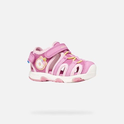 Closed toe sandals SANDAL MULTY   TODDLER GIRL Dark Pink/Light Yellow - image number 2 | GEOX