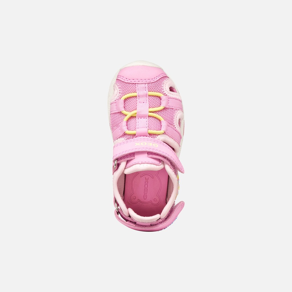 Closed toe sandals SANDAL MULTY   TODDLER GIRL Dark Pink/Light Yellow - image number 5 | GEOX
