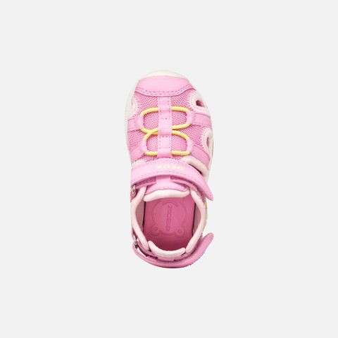 Closed toe sandals SANDAL MULTY   TODDLER GIRL Dark Pink/Light Yellow - image number 5 | GEOX