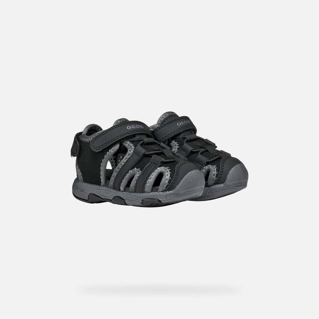 Closed toe sandals SANDAL MULTY   TODDLER Black - image number 7 | GEOX
