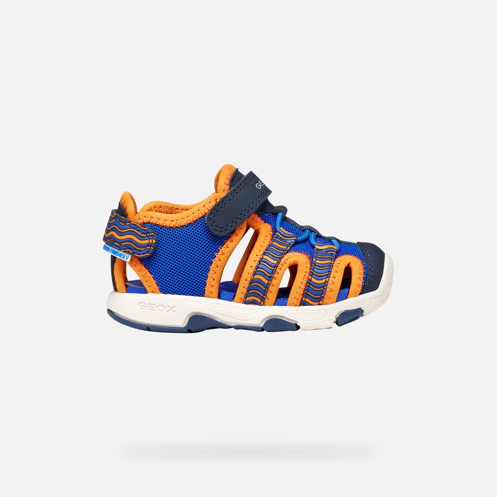 Sandal Multy Petit Garçon Bleu Roi/orange