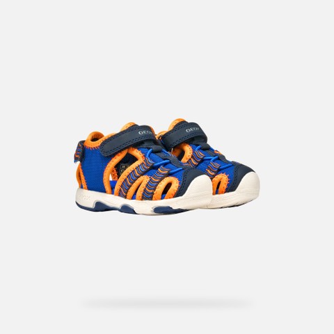 Closed toe sandals SANDAL MULTY   TODDLER BOY Royal/Orange - image number 7 | GEOX