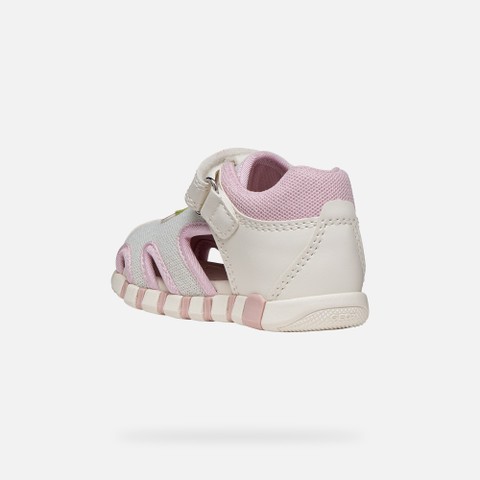 Geschlossene Sandalen SANDAL IUPIDOO BABY MÄDCHEN Weiß/Rosa - image number 3 | GEOX