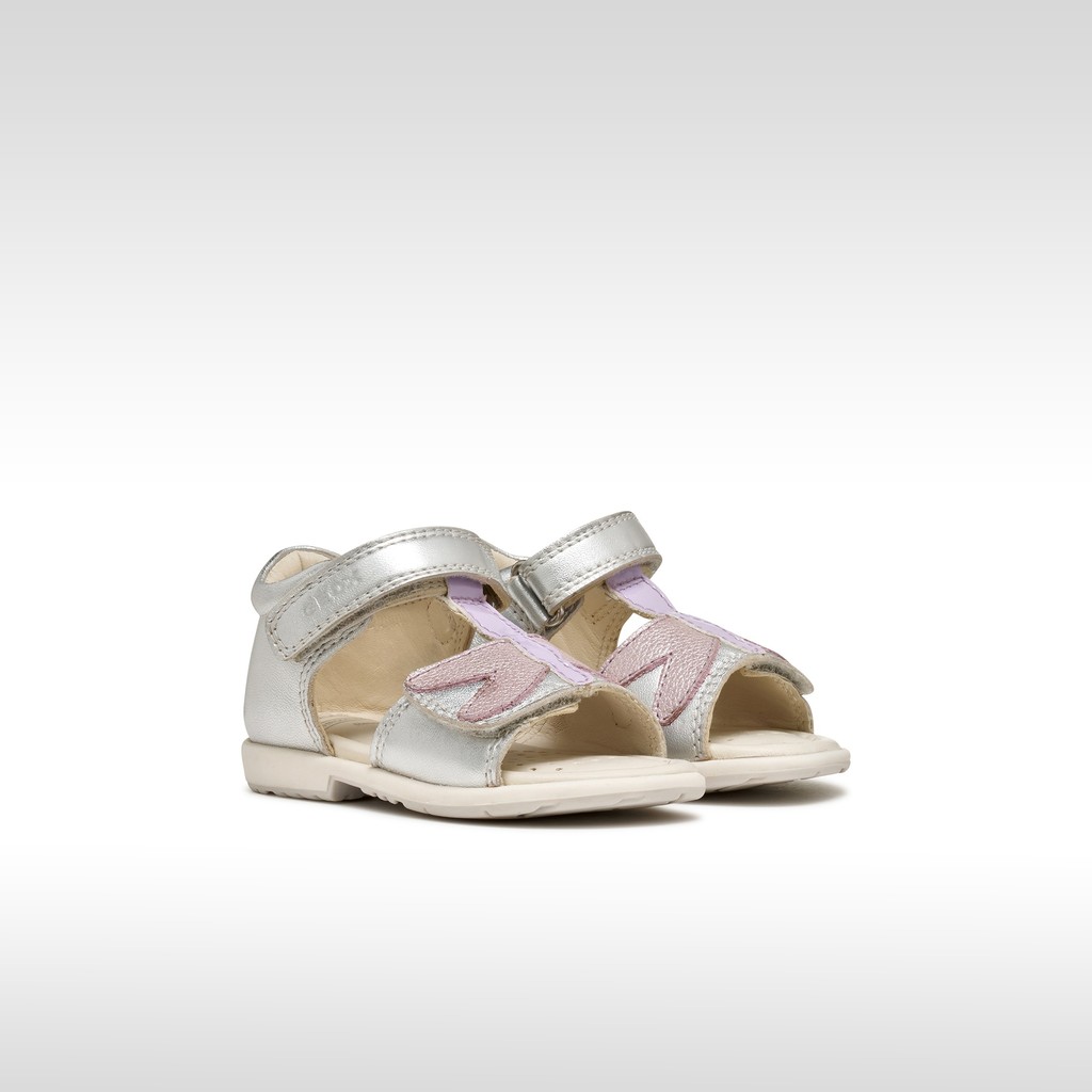 Sandals with straps VERRED TODDLER GIRL Silver/Lilac - image number 1 | GEOX