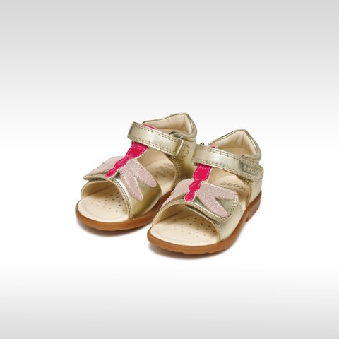 Sandals with straps VERRED TODDLER GIRL Platinum/Pink - image number 1 | GEOX