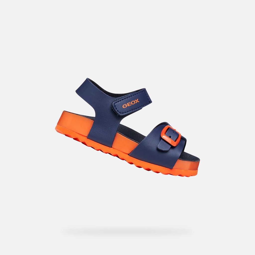 Open sandals SANDAL CHALKI TODDLER Navy/Orange - image number 0 | GEOX