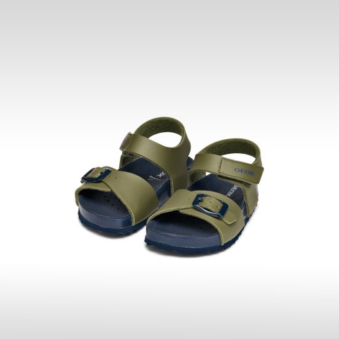 Sandali aperti SANDAL CHALKI BIMBO Verde oliva/Blu navy - image number 1 | GEOX