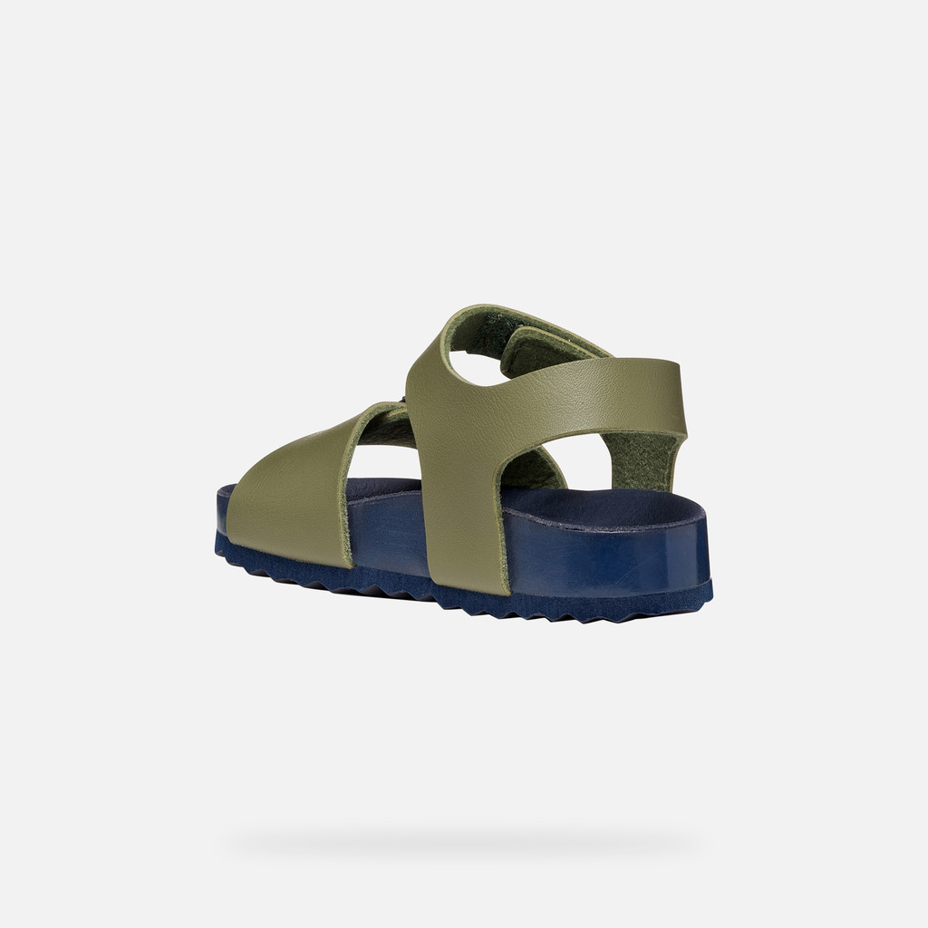 Open sandals SANDAL CHALKI TODDLER BOY Olive green/Navy - image number 3 | GEOX