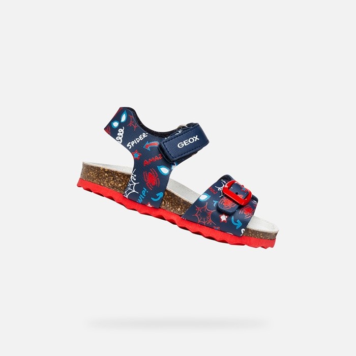 Open sandals SANDAL CHALKI TODDLER BOY Navy/Red | GEOX