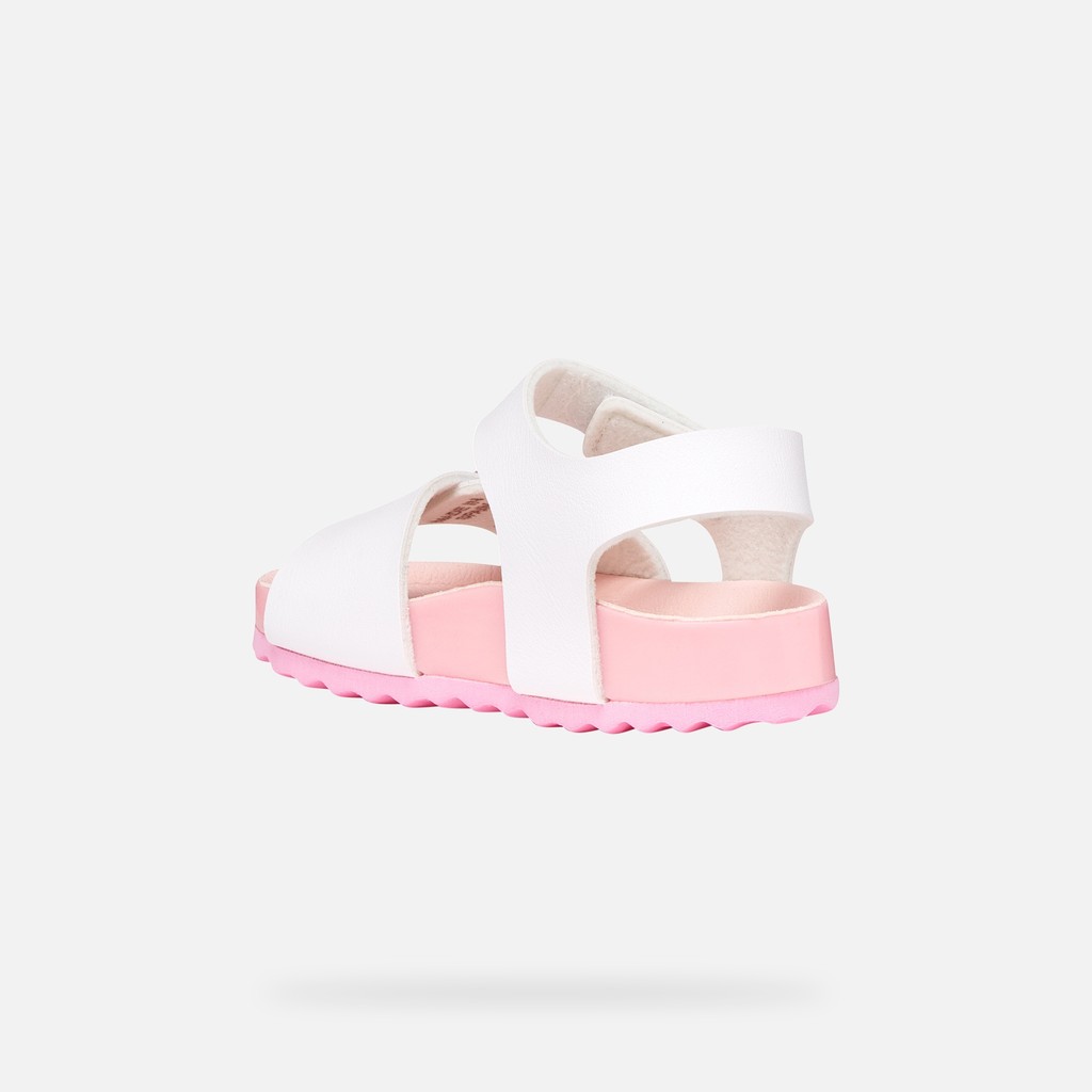 Offene Sandalen SANDAL CHALKI KLEINKIND M&Auml;DCHEN Wei&szlig;/Rosa - image number 3 | GEOX