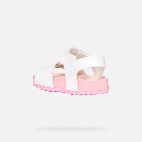 Offene Sandalen SANDAL CHALKI KLEINKIND M&Auml;DCHEN Wei&szlig;/Rosa - image number 3 | GEOX