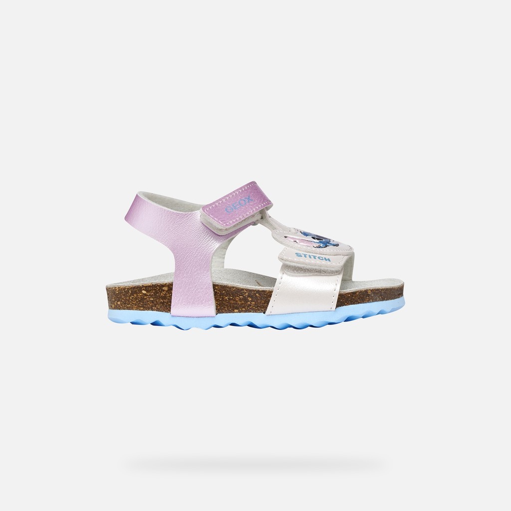 Disney Stitch SANDAL CHALKI TODDLER GIRL Silver/Sky - image number 3 | GEOX