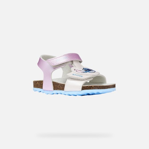 Disney Stitch SANDAL CHALKI TODDLER GIRL Silver/Sky - image number 4 | GEOX