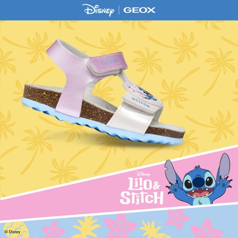 Disney Stitch SANDAL CHALKI TODDLER GIRL Silver/Sky - image number 1 | GEOX