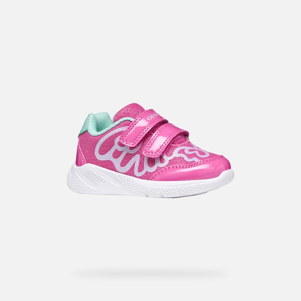 Sneakers with straps SPRINTYE TODDLER GIRL Fuchsia/Watersea - image number 2 | GEOX
