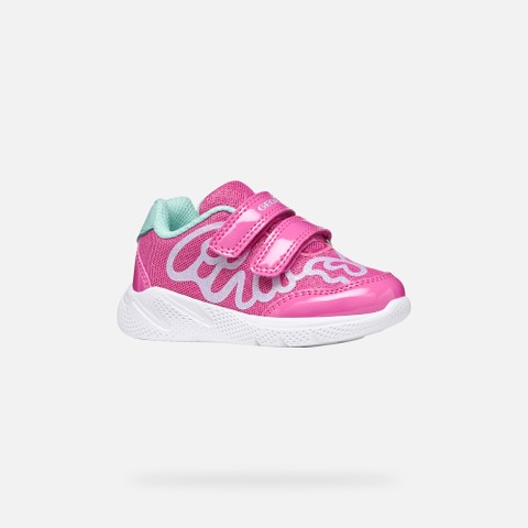 Sneakers with straps SPRINTYE TODDLER GIRL Fuchsia/Watersea - image number 2 | GEOX
