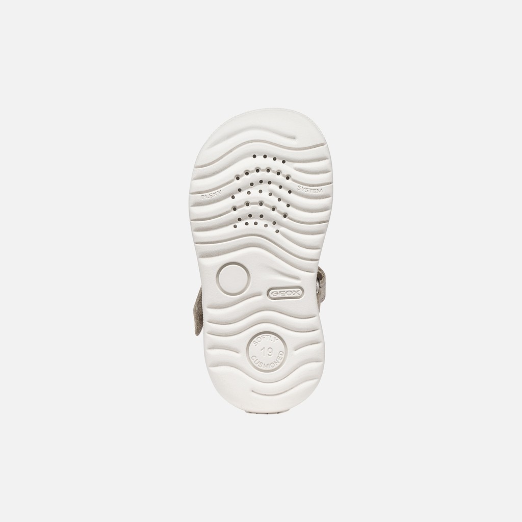 Closed toe sandals SANDAL MACCHIA BABY GIRL Beige/Platinum - image number 6 | GEOX