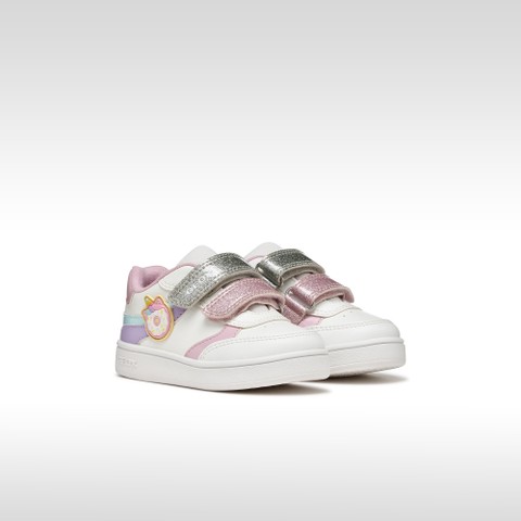 Sneakers mit Riemchen ECLYPER KLEINKIND M&Auml;DCHEN Wei&szlig;/Helles Lila - image number 1 | GEOX