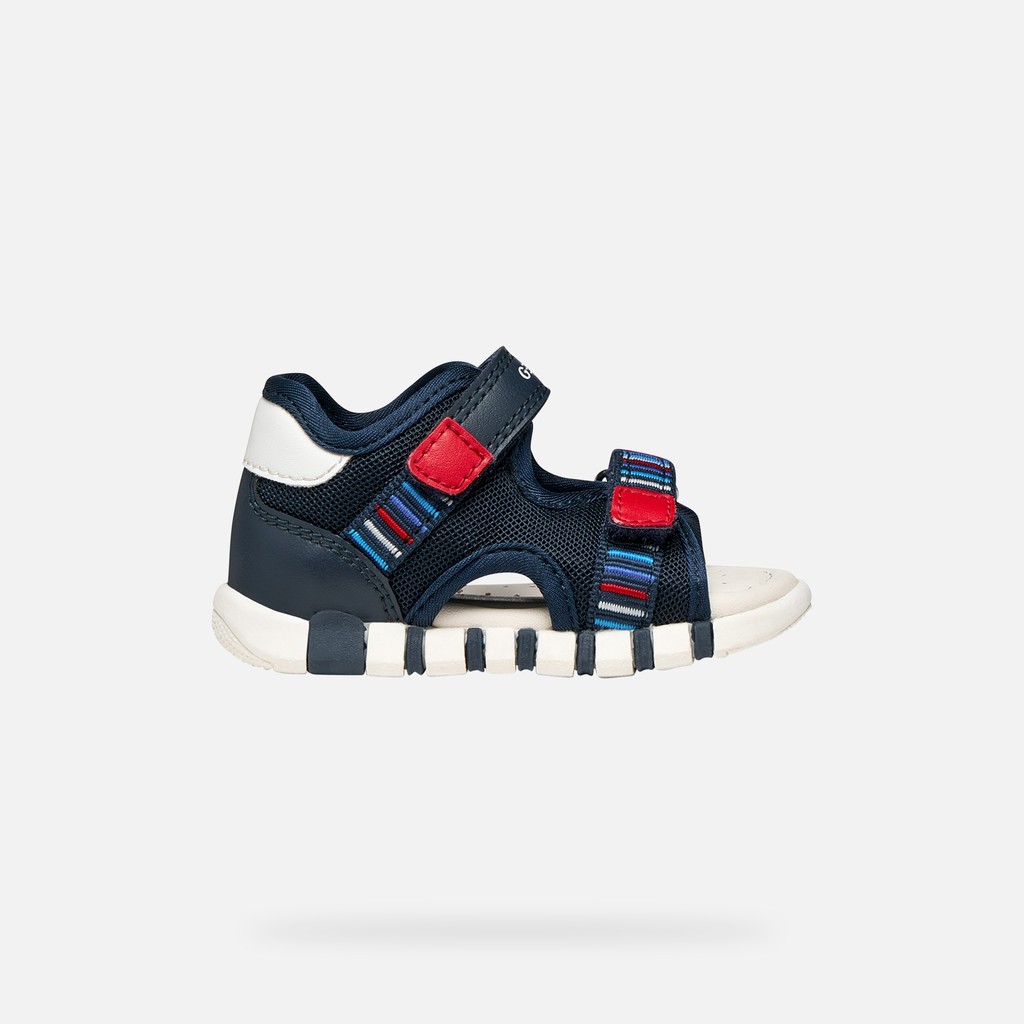 Sandals with straps SANDAL IUPIDOO BABY BOY Navy/Red - image number 1 | GEOX