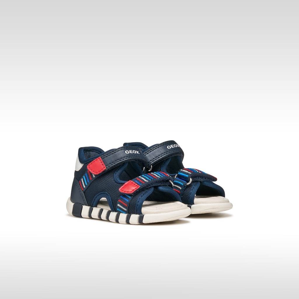 Sandali con strappo SANDAL IUPIDOO NEONATO Blu navy/Rosso - image number 1 | GEOX