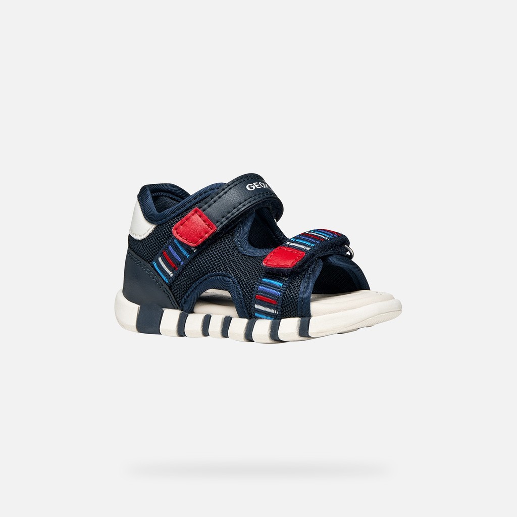 Sandals with straps SANDAL IUPIDOO BABY BOY Navy/Red - image number 2 | GEOX