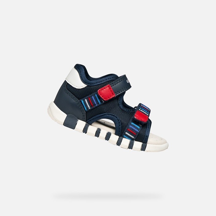 Sandals with straps SANDAL IUPIDOO BABY BOY Navy/Red | GEOX
