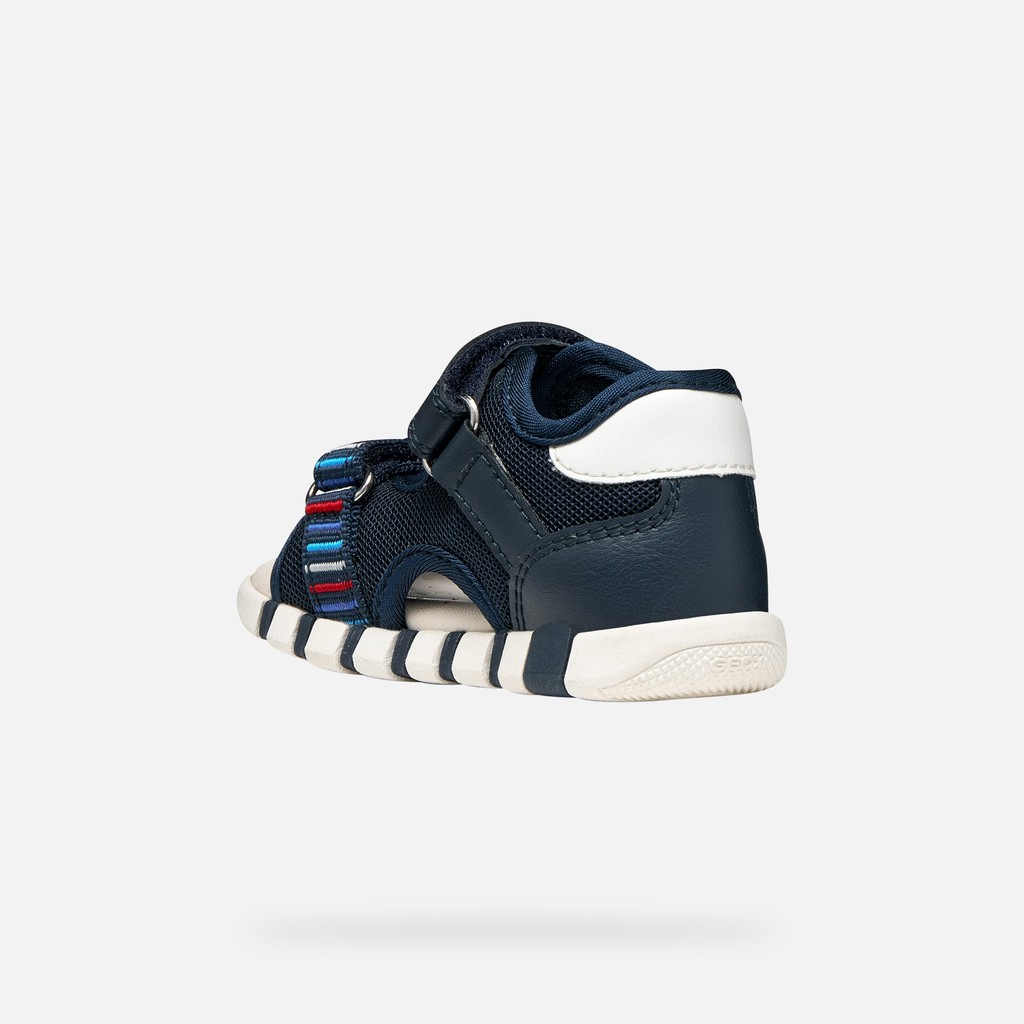 Sandals with straps SANDAL IUPIDOO BABY BOY Navy/Red - image number 3 | GEOX